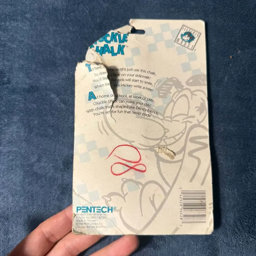 Vintage 1992 Pentech Chuckle Chalk 3 Disney Sidewalk Chalk Set